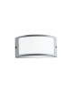 Immagine di Applique Da Esterno Curva Grigio Silver Luce Frontale Sopra Sotto IP54