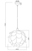 Immagine di Sospensione Clover Cromo Pigna Paralume Multicolor Ø40 cm Trio Lighting