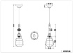 Immagine di Sospensione Industrial 1xE27 Argento Anticato Gotham Ø14 cm Trio Lighting