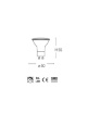 Picture of Lampadina GU10 LED 9W 6500k Luce Bianca Fredda 820 Lumen Ottica 100°