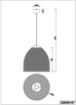 Immagine di Lampada a Sospensione Ivar Nichel Anticato Paralume Rete Metallica Ø40 cm Trio Lighting