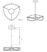 Immagine di Sospensione Moderna Led 3 Intensità Charivari Ellissi Ottone Trio Lighting