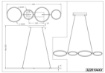 Immagine di Sospensione Nera Rondo 4 Cerchi Orizzontali Led Switch 3 Intensità Trio Lighting