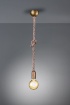 Immagine di Sospensione Rope Finitura Ottone Invecchiato con Corda Ø12 cm Trio Lighting