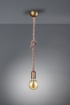 Immagine di Sospensione Rope Finitura Ottone Invecchiato con Corda Ø12 cm Trio Lighting