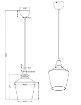 Immagine di Sospensione Singola Calais Bicchiere Vetro Fumé Trio Lighting