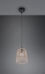 Immagine di Sospensione Singola Lovis Paralume Reticolato Rattan Finitura Naturale Trio Lighting