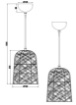 Immagine di Sospensione Singola Lovis Paralume Reticolato Rattan Finitura Naturale Trio Lighting