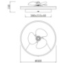 Picture of Ventilatore Rotondo Nero Led Dimmer 2700k - 6500k Molteplici Funzioni Borgholm Trio Lighting