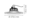 Immagine di Faro Industriale Lampada High Bay Led 200w Alluminio Nero IP65