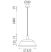 Immagine di Sospensione 1xE27 Gary Campana Metallo Grigio Ø32,5 cm ACB