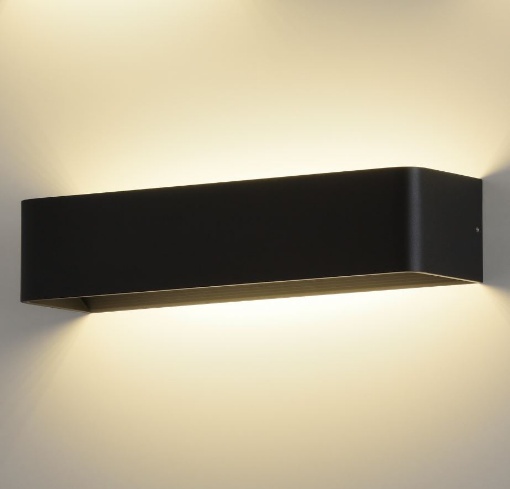 Immagine di Applique Rettangolare Icon Nero Doppia Emissione Led CCT L37 cm ACB