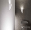 Immagine di Applique Cono In Gesso Verniciabile Luce Verso Sopra 1xGU10