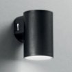 Immagine di Applique Led Da Esterno Con Luce Selezionabile Cilindro Nero IP65