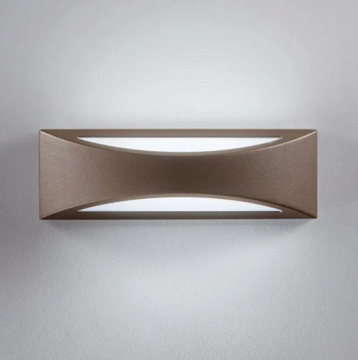 Immagine di Applique Da Esterno Led CCT Luce Selezionabile 3000k 4000k Corten IP54