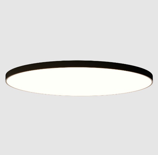 Immagine di Plafoniera Professionale Cerchio Led Casambi Luce Naturale o Calda London Nero Ø150 cm ACB