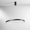 Immagine di Lampadario Ovale Nero D.85 cm Led CCT Con Luce Selezionabile