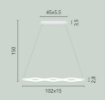 Picture of Lampadario Led Tubi Acrilico Bianco Design Ondulato 40w 4000k