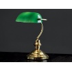 Immagine di Lampada da Scrivania Classica Ottone Paralume Vetro Verde 1xE27 Perenz