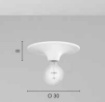 Immagine di Faretto Da Soffitto Rosone Bianco Con Portalampada E27 Vesevus 30 cm Fan Europe