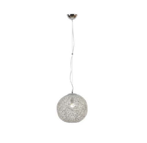 Immagine di Lampadario Sfera Sospesa 35 cm Design Moderno Con Cristalli Astra Fan Europe