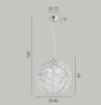 Immagine di Lampadario A Sospensione Sfera Luminosa Cristalli 45 cm Astra Fan Europe