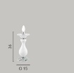 Immagine di Lampada Classica Vetro Bianco 1xE14 Soffio Fan Europe