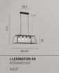 Immagine di Lampadario Design Industriale Lingotto Metallo Nero E Vetro Lexington Fan Europe