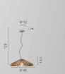 Immagine di Lampadario Moderno Per Cucina Design Legno Naturale 50cm Calder Fan Europe