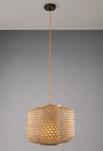 Immagine di Lampadario Cesta Bambù Naturale D40 cm Zen Fan Europe