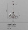 Immagine di Lampadario A Sospensione Stile Rustico 6 Luci Corten Ginevra Fan Europe