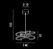 Picture of Sospensione Design Vortice Cromo Ø60 Led 3000k o 4000k Perenz 6397 CL