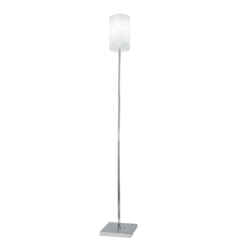 Picture of Piantana Moderna Cromo Vetro Bianco Squadrato Square Fan Europe