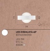 Immagine di Applique Bianca Da Parete Design Moderno Led 4000k Himalaya Fan Europe