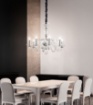 Immagine di Lampadario con Bracci 8xE14 Vetro Trasparente Perenz 6498 TR