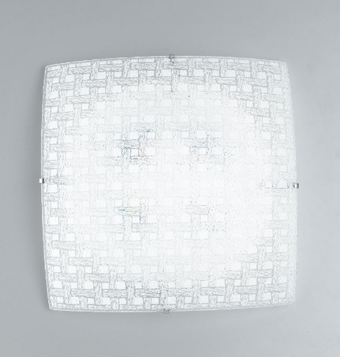 Immagine di Plafoniera Led Vetro Diamantato Pamela 40x40 Fan Europe