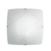 Immagine di Plafoniera Led Quadrata Vetro Bianco Alexia 30x30 Fan Europe