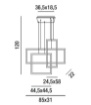 Immagine di Lampadario Design Moderno per Ufficio Led 98w CCT Cross Bianco Perenz 6591 B CT 