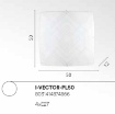 Immagine di Plafoniera Quadrata Vetro Bianco Rombi Vector 50x50 Fan Europe