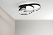 Immagine di Plafoniera Nera Design Spirale Led 55w Ritmo Perenz 6617 N LC 