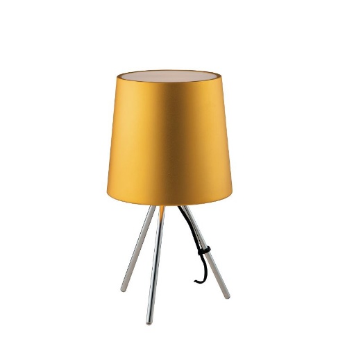 Immagine di Lampada Tavolo Treppiede Con Paralume Oro Marley Fan Europe