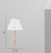 Immagine di Abatjour Legno Bianco Shabby Paralume Bianco Ricamato Lullaby Fan Europe