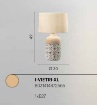 Immagine di Lampada Grande Da Tavolo Salotto In Ceramica Maioliche Bianco Grigio Vietri XL Fan Europe