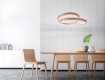 Immagine di Sospensione Led Design Moderno Spirale Ritmo Color Cannella Perenz 6618 E LC