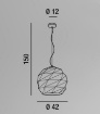 Immagine di Sospensione Moderna Metallo Oro Taglio Laser Dejavu Perenz 6623 OR 