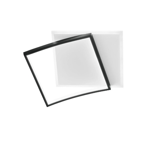 Immagine di Plafoniera Quadrata Led CCT 42w Nero Temperatura Colore Selezionabile