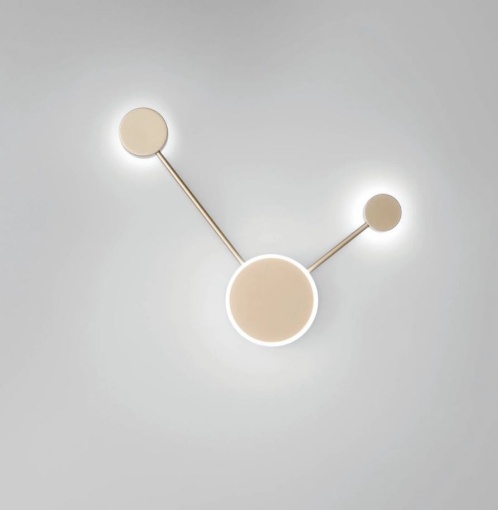 Immagine di Lampada Parete Soffitto Molecole Oro Led CCT 10w Luce Selezionabile