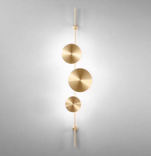 Immagine di Applique Pannello Decorativo Oro Led CCT Luce Indiretta Selezionabile