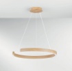 Immagine di Lampadario Semicerchio Effetto Legno 100 cm Led CCT Luce Selezionabile