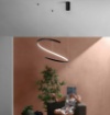 Immagine di Lampadario Moderno Serpente Nero Led CCT Luce Selezionabile